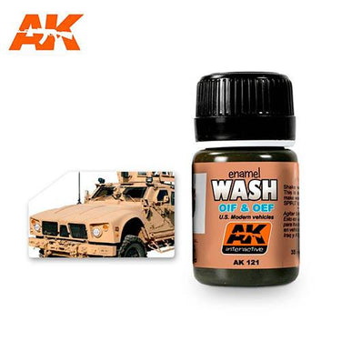 AK Interactive AK121 Weathering Wash for Oif & Oef - US Vehicles Enamel 35mL